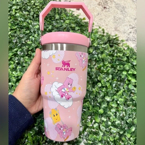 Customized Care Bears Stanley Pink Flip Straw Tumbler - Picture 2 of 4